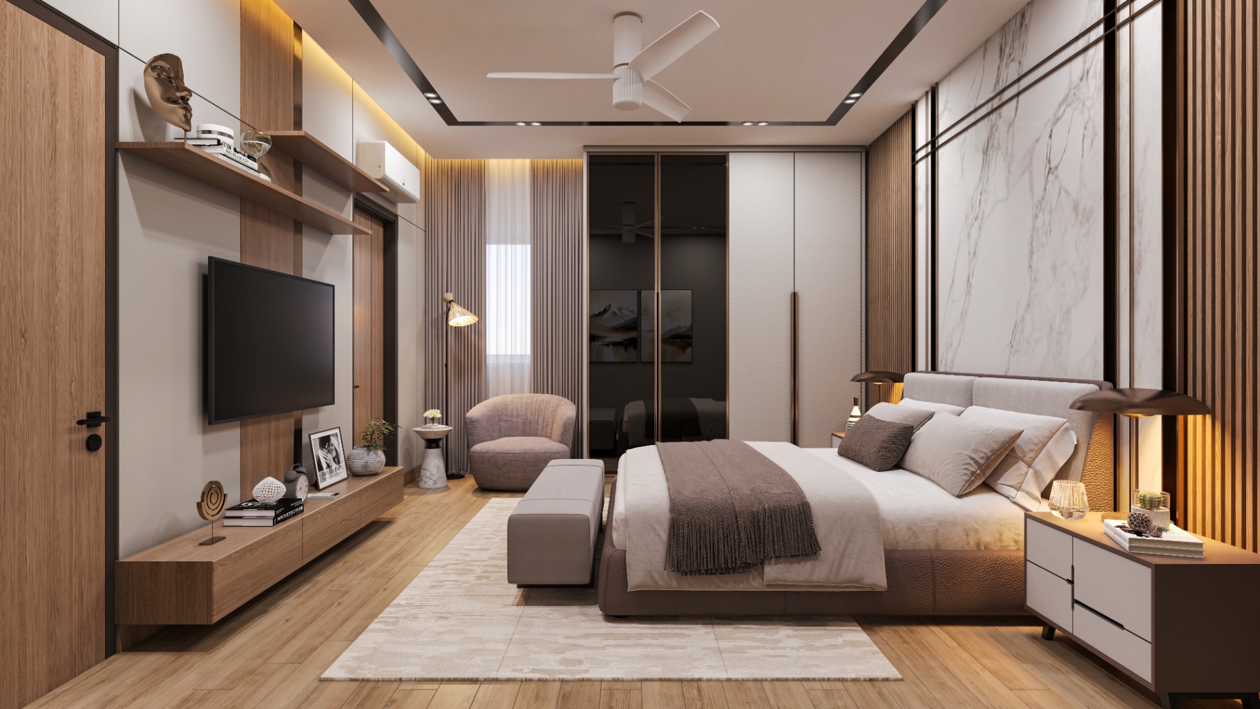 3 BHK · Tower B residence interior at Aspire Aarna